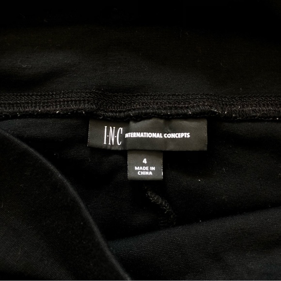 INC INTERNATIONAL CONCEPT BLACK EMBELLISHED SEQUIN DETAIL SPANDEX LEGGING - Picture 9 of 10